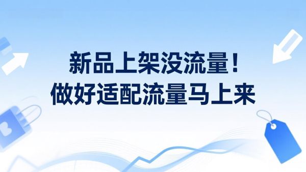 新品上架没流量？第一步错了！做好适配流量马上来