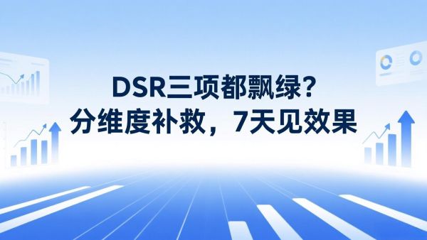 DSR三项都飘绿？分维度补救，7天见效果